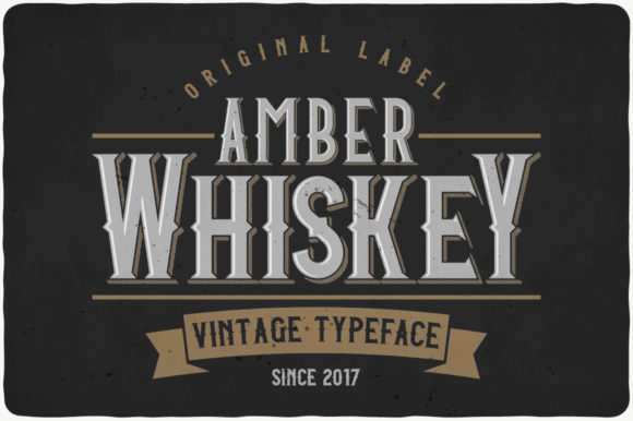 Amber Whiskey: A Bold Display Font for Brand Identity
