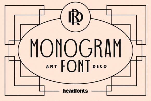 Art Deco Monogram: A Modern Display Font for Campaigns