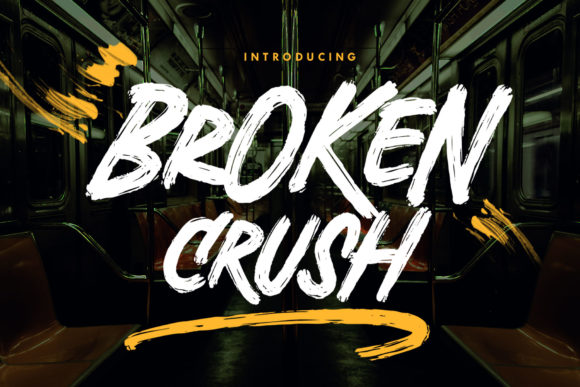 Broken Crush: A Bold Display Font for Makers
