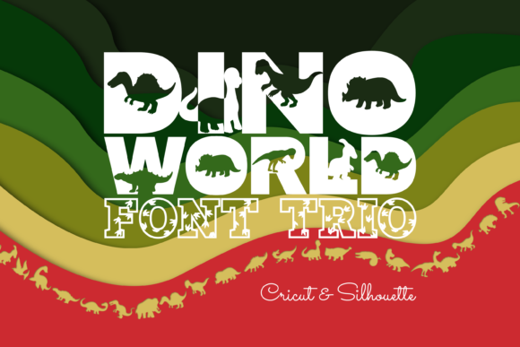 Dino World Trio: A Fun Font for Brand Identity