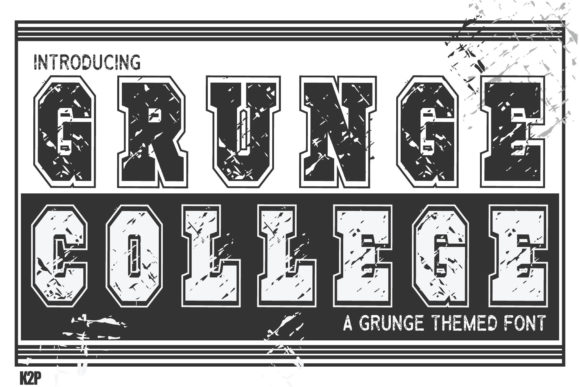 Grunge College: A Bold Display Font for Editorial Impact
