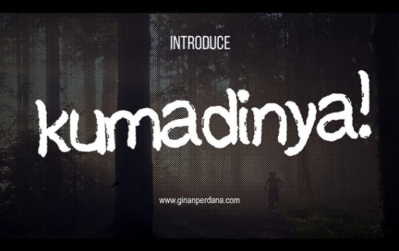 Kumadinya: A Quirky Brushed Display Font for Editors