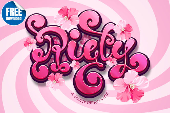 Riety: A Retro Display Font for Modern Web Design