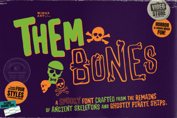 Them Bones: A Spooky Display Font for Makers