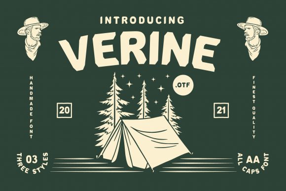 Verine: A Bold Vintage Display Font for Branding